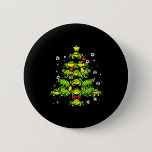 Badge Rond 5 Cm Sapins de Noël Grenouilles Animaux Xmas Femmes Hom