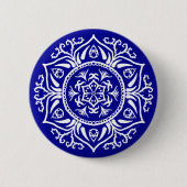 Badge Rond 5 Cm Sapphire Mandala (Devant)