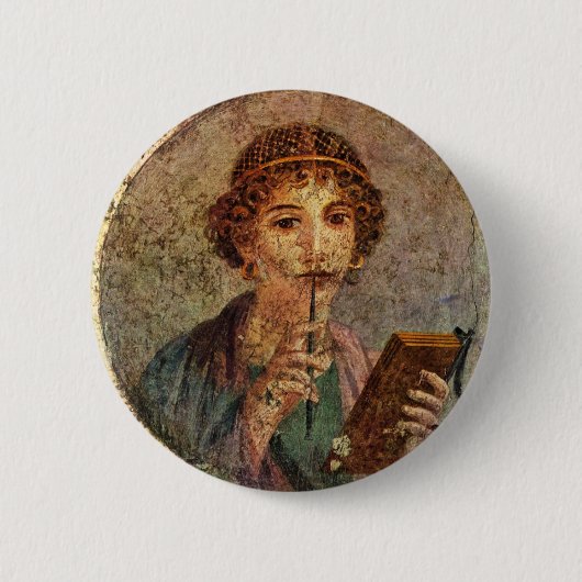 Badge Rond 5 Cm Sappho de Lesbos (Devant)