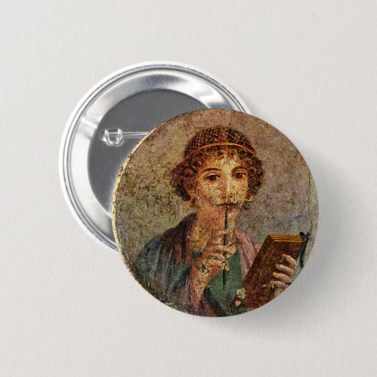 Badge Rond 5 Cm Sappho de Lesbos (Devant & derrière)