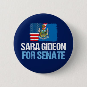 Badge Rond 5 Cm Sara Gideon pour le Sénat