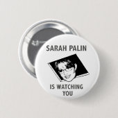 Badge Rond 5 Cm Sarah Palin Vous Regarde ! (Devant & derrière)