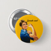 Badge Rond 5 Cm Sarah peut ! (Devant & derrière)