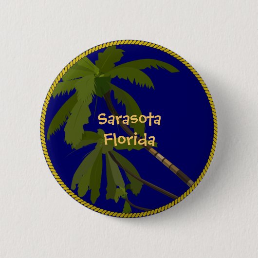 Badge Rond 5 Cm Sarasota, Floride (Devant)