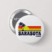 Badge Rond 5 Cm Sarasota la Floride (Devant & derrière)