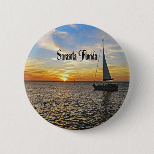 Badge Rond 5 Cm Sarasota la Floride