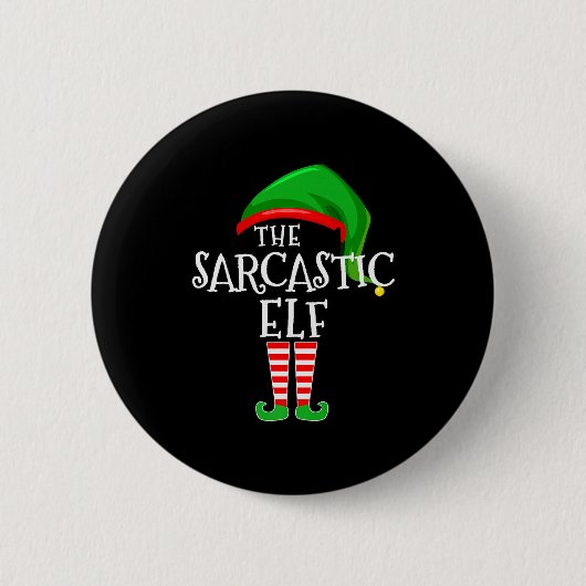 Badge Rond 5 Cm Sarcastic Elf Family Matching Group Christmas Prem (Devant)