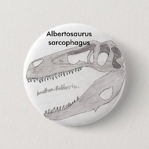 Badge Rond 5 Cm Sarcophage d'Albertosaurus