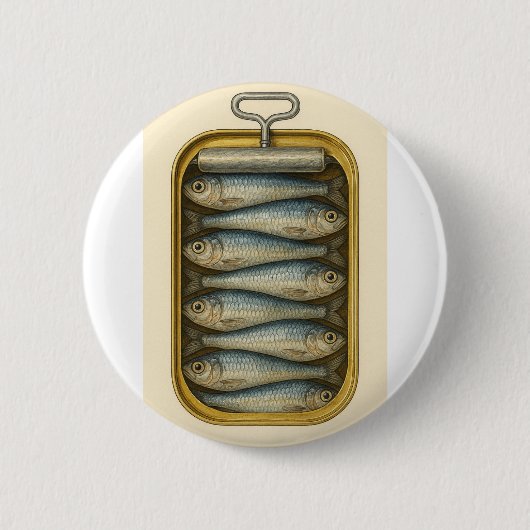 Badge Rond 5 Cm Sardine Chic par ej gold — (Devant)