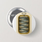 Badge Rond 5 Cm Sardine Chic par ej gold — (Devant & derrière)