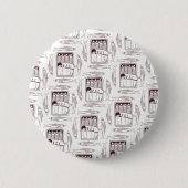 Badge Rond 5 Cm sardines peuvent transiter par motif (Devant)