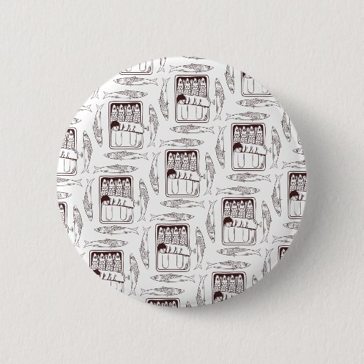 Badge Rond 5 Cm sardines peuvent transiter par motif (Devant)