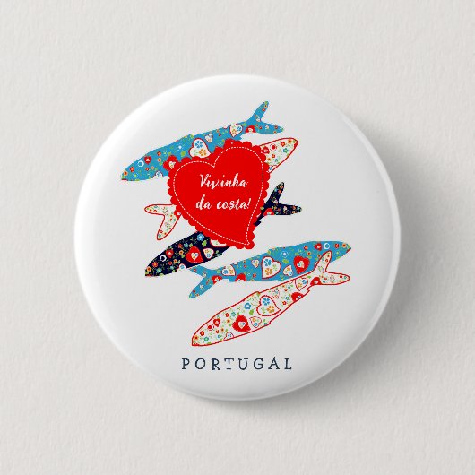 Badge Rond 5 Cm Sardines portugaises (Devant)