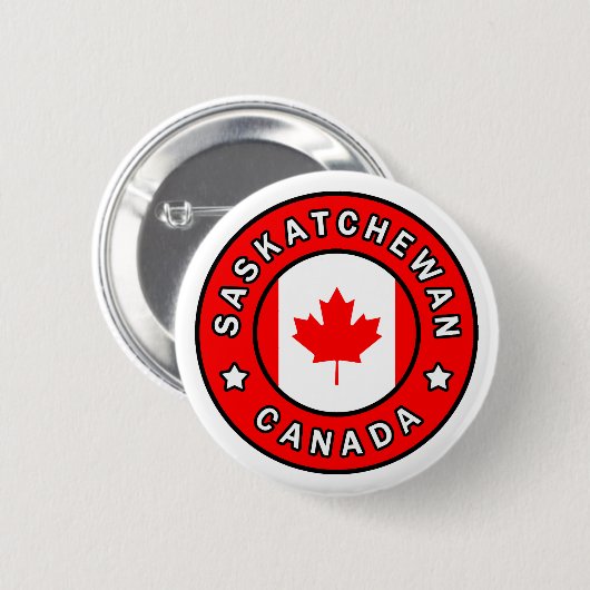 Badge Rond 5 Cm Saskatchewan Canada (Devant & derrière)