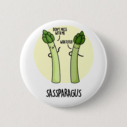 Badge Rond 5 Cm Sassparagus Funny Asparagus Vegetable Pun (Devant)