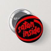 Badge Rond 5 Cm Satan à l'intérieur (Devant & derrière)