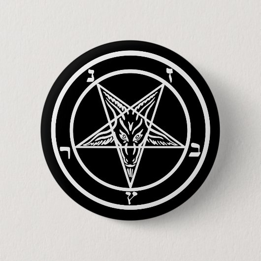 Badge Rond 5 Cm Satan Baphomet (Devant)