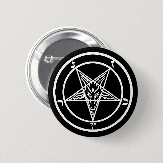 Badge Rond 5 Cm Satan Baphomet (Devant & derrière)