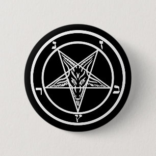 Badge Rond 5 Cm Satan Baphomet