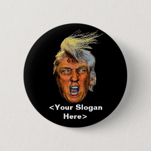 Badge Rond 5 Cm Satan Maléfique 666 Antichrist Anti Trump - Ajoute