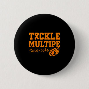Badge Rond 5 Cm S'attaquer au ruban orange Sensibilisation à la sc