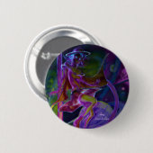 Badge Rond 5 Cm Saturn venteux psychédélique (Devant & derrière)