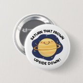 Badge Rond 5 Cm Saturne Qui A Froid À L'Arrière Du Jeu De Planète  (Devant & derrière)