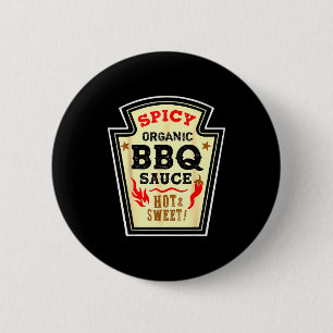 Badge Rond 5 Cm Sauce BBQ Scy Halloween Costume Nourriture Drôle H