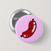 Badge Rond 5 Cm Saucisse mignonne (Devant & derrière)