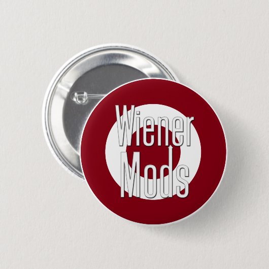 Badge Rond 5 Cm Saucisse Mods (Devant & derrière)