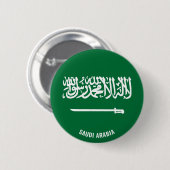 Badge Rond 5 Cm Saudi Arabia Flag Cute Patriotic (Devant & derrière)