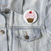 Badge Rond 5 Cm Saupoudrer le gâteau (En situation)