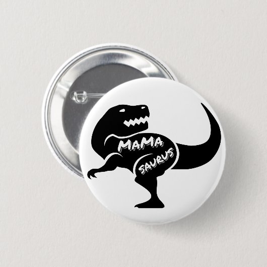 Badge Rond 5 Cm saurus mama (Devant & derrière)