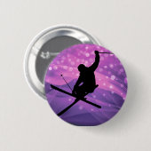 Badge Rond 5 Cm Saut de ski (Devant & derrière)