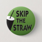 Badge Rond 5 Cm Sauter l'environnement Paille (Devant)