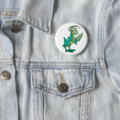 Badge Rond 5 Cm Sauterelle affamée (En situation)
