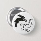 Badge Rond 5 Cm Sauts de lapins (Devant & derrière)