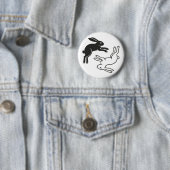 Badge Rond 5 Cm Sauts de lapins (En situation)