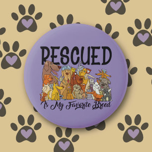 Badge Rond 5 Cm Sauvé est ma race préférée de boutons
