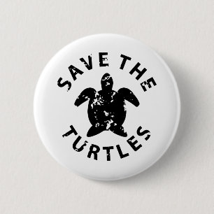 BADGE ROND 5 CM SAUVEGARDER LE GÂTEAU DES TURTLES