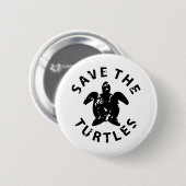 Badge Rond 5 Cm SAUVEGARDEZ le grunge TURTLES (Devant & derrière)