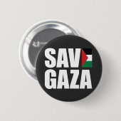 BADGE ROND 5 CM SAUVER GAZA (Devant & derrière)