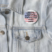 Badge Rond 5 Cm Sauver la démocratie (En situation)