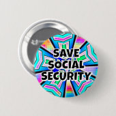 Badge Rond 5 Cm SAUVER LA SÉCURITÉ SOCIALE (vous pouvez modifier l (Devant & derrière)