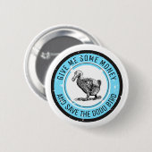 BADGE ROND 5 CM SAUVER L'OISEAU DE DODO (Devant & derrière)