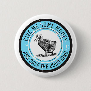 BADGE ROND 5 CM SAUVER L'OISEAU DE DODO