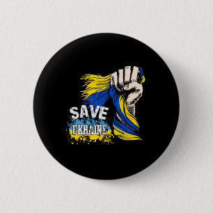 Badge Rond 5 Cm Sauver l'Ukraine Nous sommes avec l'Ukraine Souten