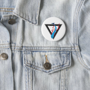 Badge Rond 5 Cm sauver nos requins SOS triangle