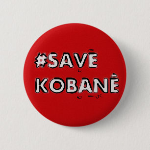 Badge Rond 5 Cm Sauvez Kobani