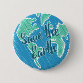 Badge Rond 5 Cm Sauvez la Terre (Devant)